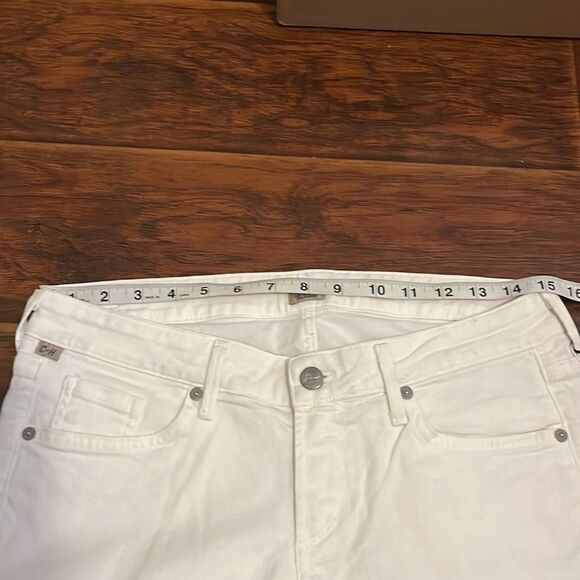 Citizens Of Humanity White Racer Lowrise Skinny Crop Jeans Summer Resort - Picture 5 of 14